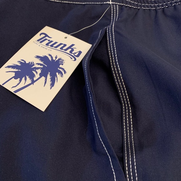 NWT Trunks Surf & Swim Navy Board Shorts - Picture 7 of 9